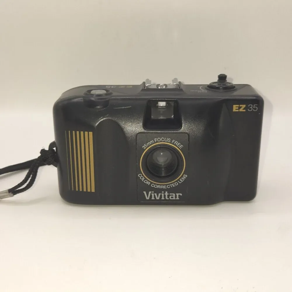Vivitar EZ35 Point And Shoot 35mm Focus Free Manual Film Camera Working EUC